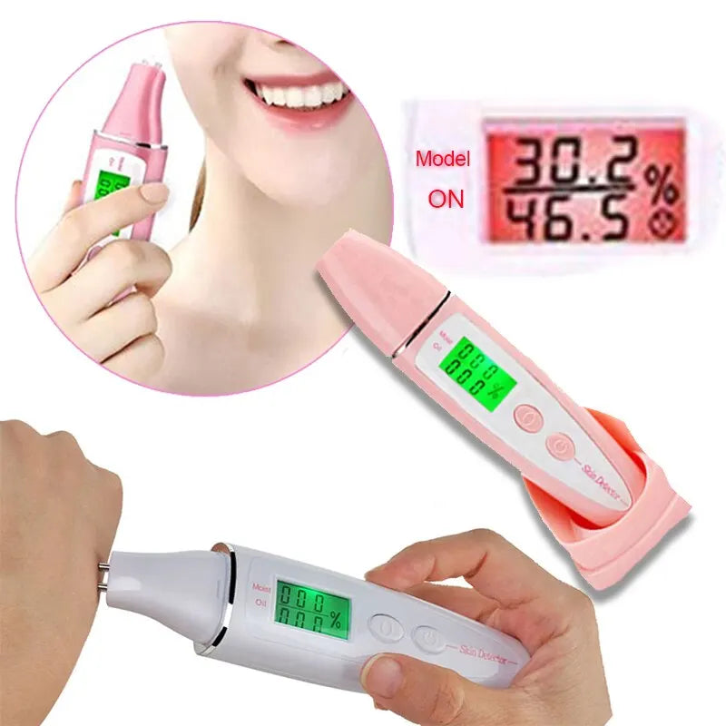 Skin Oil Moisture Tester Machine LCD Precise Detector Digital Monitor for Skin Sensor Analyzer Facial Care Tools