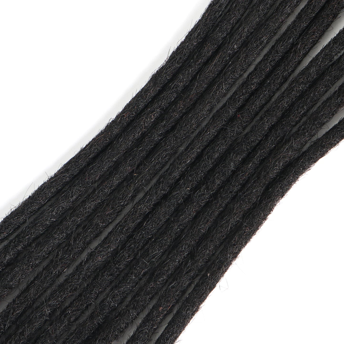12 Inch 40 Strands 0.4cm Width 100% Human Hair Dreadlock Extensions Curly Ends Handmade Permanent loc Extensions Can Be Dyed