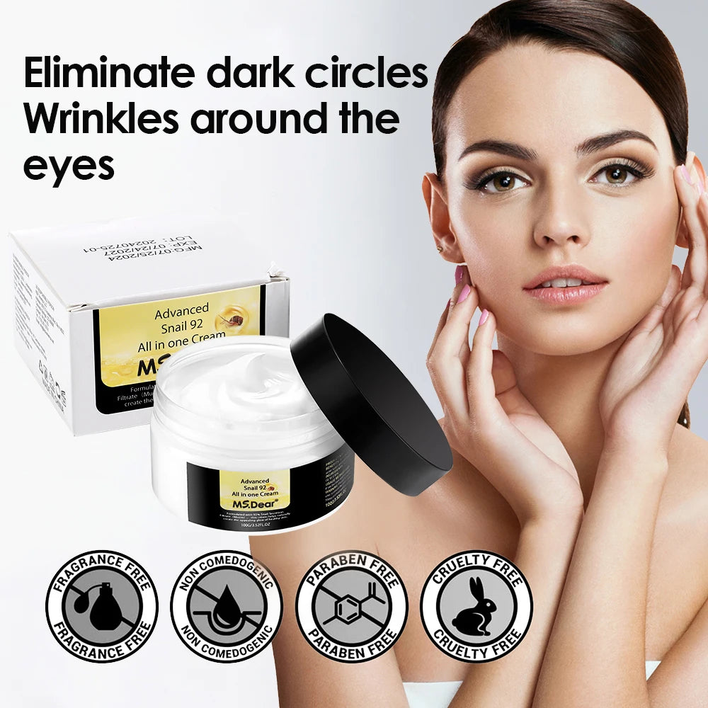 Hyaluronic Face Moisturizer Moisturizing snail Cream Anti-Wrinkle Aging Moisturizing Shrink Pores Whitening Smooth Skin Care