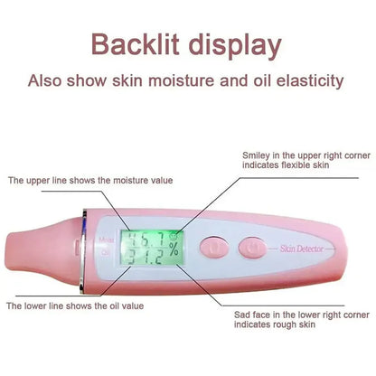 Skin Oil Moisture Tester Machine LCD Precise Detector Digital Monitor for Skin Sensor Analyzer Facial Care Tools