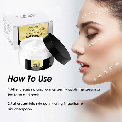 Hyaluronic Face Moisturizer Moisturizing snail Cream Anti-Wrinkle Aging Moisturizing Shrink Pores Whitening Smooth Skin Care