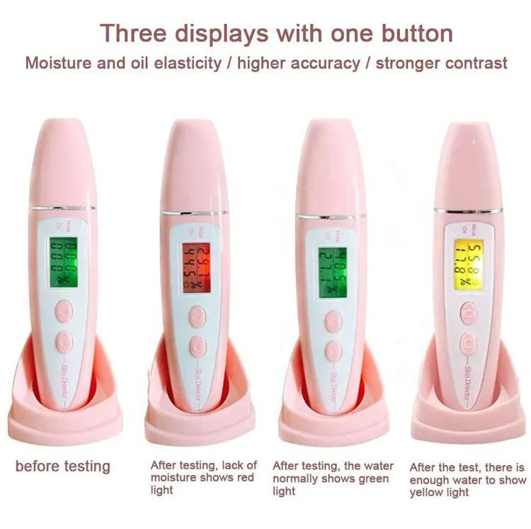 Skin Oil Moisture Tester Machine LCD Precise Detector Digital Monitor for Skin Sensor Analyzer Facial Care Tools