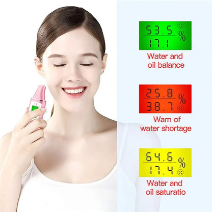 Skin Oil Moisture Tester Machine LCD Precise Detector Digital Monitor for Skin Sensor Analyzer Facial Care Tools