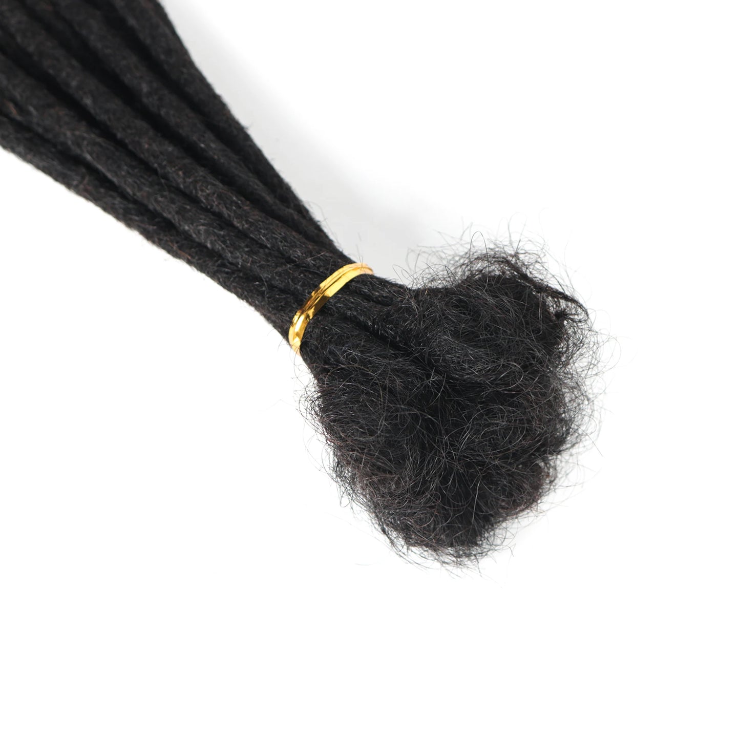 12 Inch 40 Strands 0.4cm Width 100% Human Hair Dreadlock Extensions Curly Ends Handmade Permanent loc Extensions Can Be Dyed