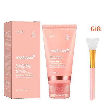 Collagen Overnight Wrapping Peel-Off Facial Mask 75ml Korean Night Mask For Deep Hydration Skin Care Repair