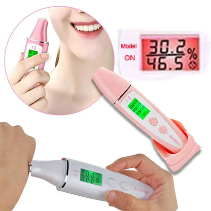 Skin Oil Moisture Tester Machine LCD Precise Detector Digital Monitor for Skin Sensor Analyzer Facial Care Tools