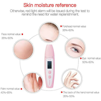 Skin Oil Moisture Tester Machine LCD Precise Detector Digital Monitor for Skin Sensor Analyzer Facial Care Tools