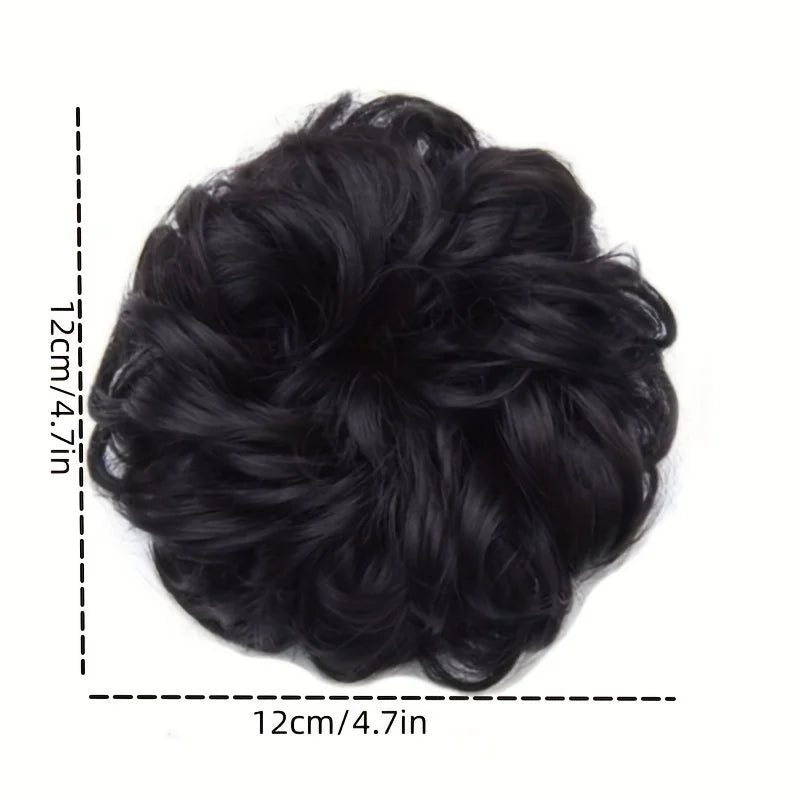 Donut Hair Bun Updo Chignon with Elastic Hair Rope - Synthetic Hair Extensions for Natural Looking Daily Wear Hair Accessories