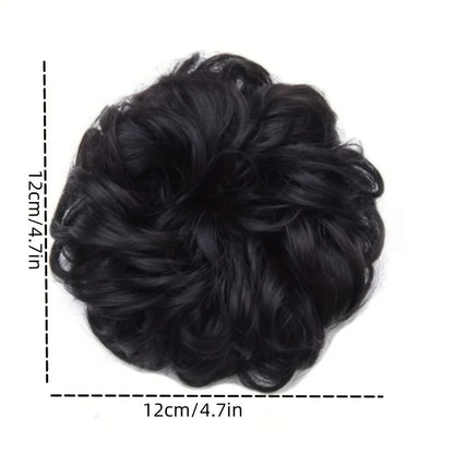 Donut Hair Bun Updo Chignon with Elastic Hair Rope - Synthetic Hair Extensions for Natural Looking Daily Wear Hair Accessories