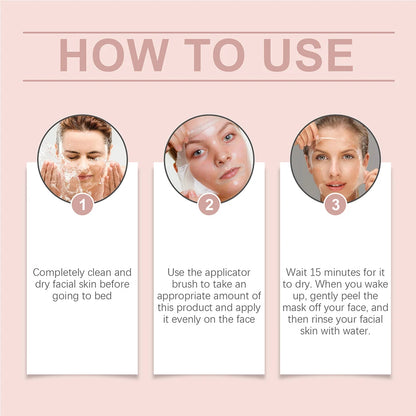 75ml Collagen Peel Off Face Mask With 50g Collagen Jelly Cream Hydrating Moisturizing Night Wrapping Mask Cream Korean Skincare