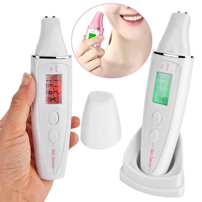 Skin Oil Moisture Tester Machine LCD Precise Detector Digital Monitor for Skin Sensor Analyzer Facial Care Tools