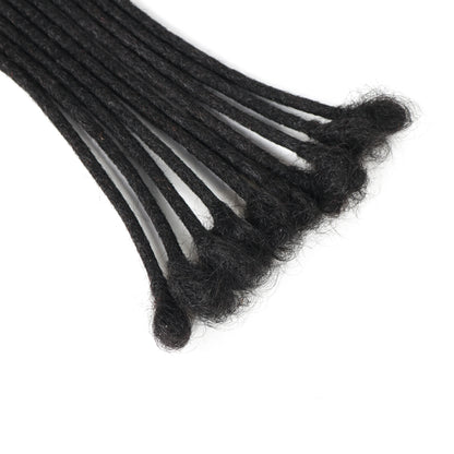 12 Inch 40 Strands 0.4cm Width 100% Human Hair Dreadlock Extensions Curly Ends Handmade Permanent loc Extensions Can Be Dyed