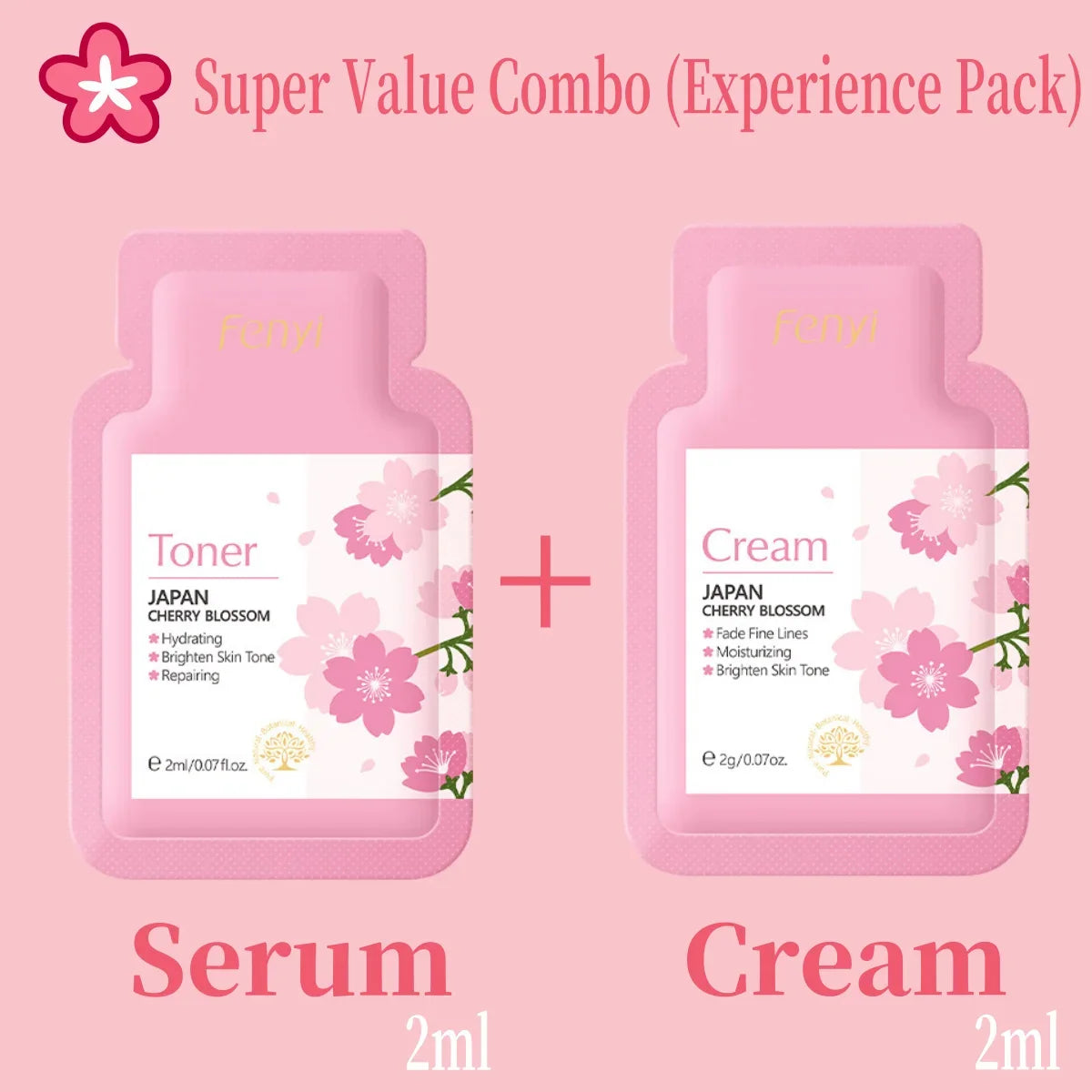 Japan Sakura Wrinkle Remover Face Serum Cream Anti-Aging Fade Fine Lines Lift Firming Vitamin C Whitening Rejuvenation Skin Care