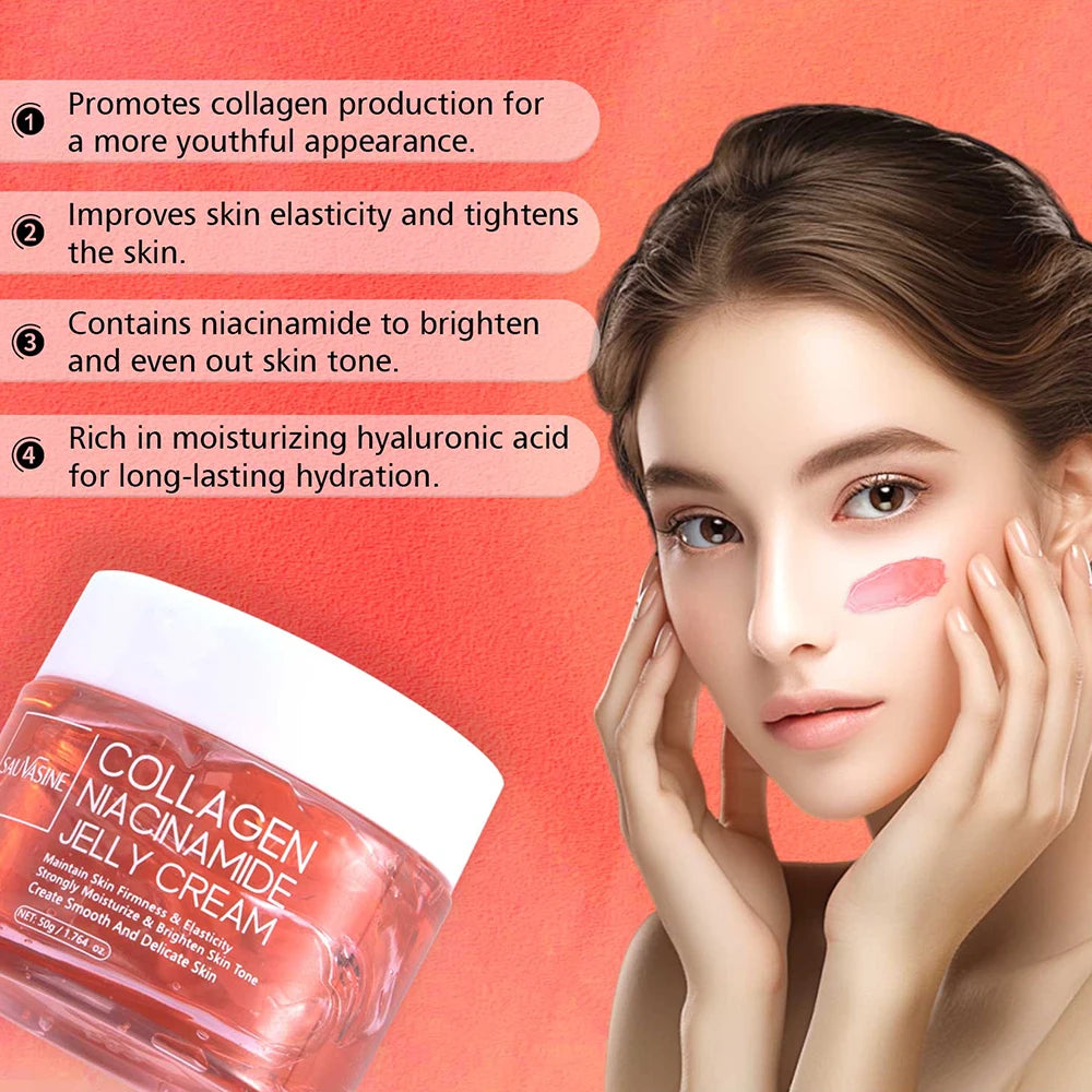 75ml Collagen Peel Off Face Mask With 50g Collagen Jelly Cream Hydrating Moisturizing Night Wrapping Mask Cream Korean Skincare