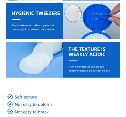 4.5% AHA Lactic Acid & 0.45% BHA 0-pore Toner Pad Salicylic Acid Dual-Textured Facial Toner Pads for Exfoliation and Pore Care