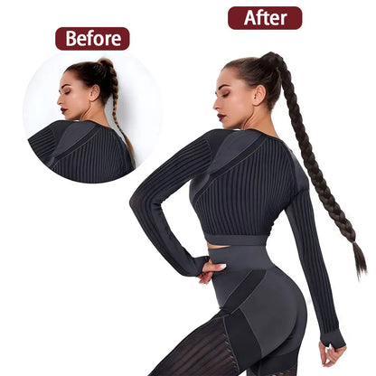 Benehair 24inch Long Braid Ponytail Extension with Elastic Tie Braid Hair Natural Soft Synthetic Hairpieces for Women Daily Wear