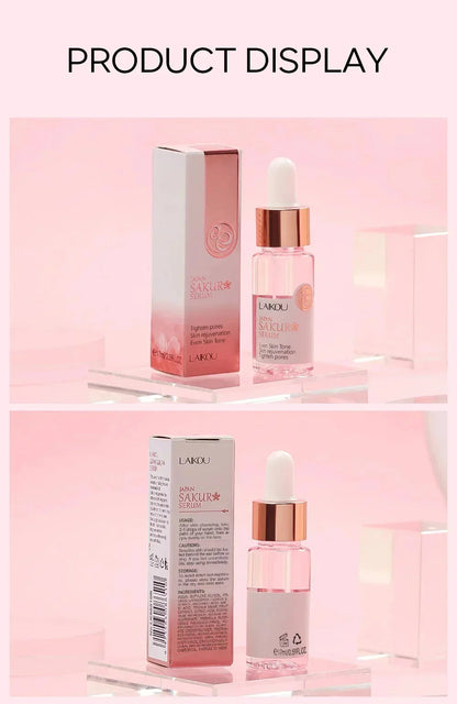 Japan Sakura Wrinkle Remover Face Serum Cream Anti-Aging Fade Fine Lines Lift Firming Vitamin C Whitening Rejuvenation Skin Care