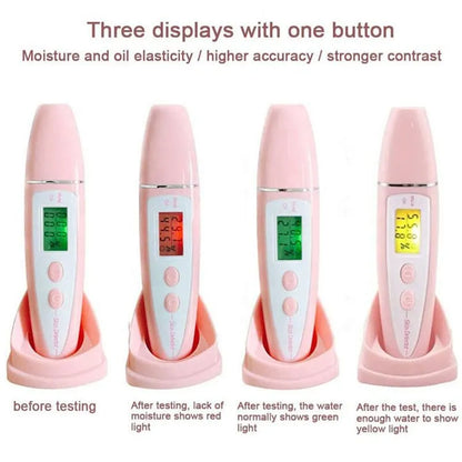 Skin Oil Moisture Tester Machine LCD Precise Detector Digital Monitor for Skin Sensor Analyzer Facial Care Tools