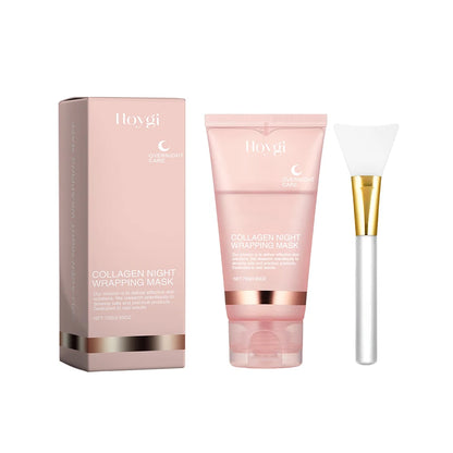 75ml Collagen Peel Off Face Mask With 50g Collagen Jelly Cream Hydrating Moisturizing Night Wrapping Mask Cream Korean Skincare