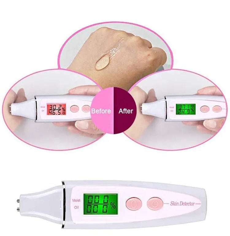 Skin Oil Moisture Tester Machine LCD Precise Detector Digital Monitor for Skin Sensor Analyzer Facial Care Tools