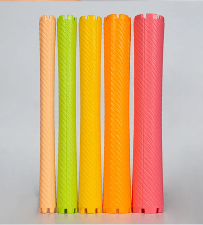 6pcs Heatless Lengthened Hair Roller Stick Perm Tools Hollow Design Spiral Hair Curlers Magic Curls DIY Curly Hair Styling Kit