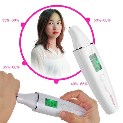 Skin Oil Moisture Tester Machine LCD Precise Detector Digital Monitor for Skin Sensor Analyzer Facial Care Tools