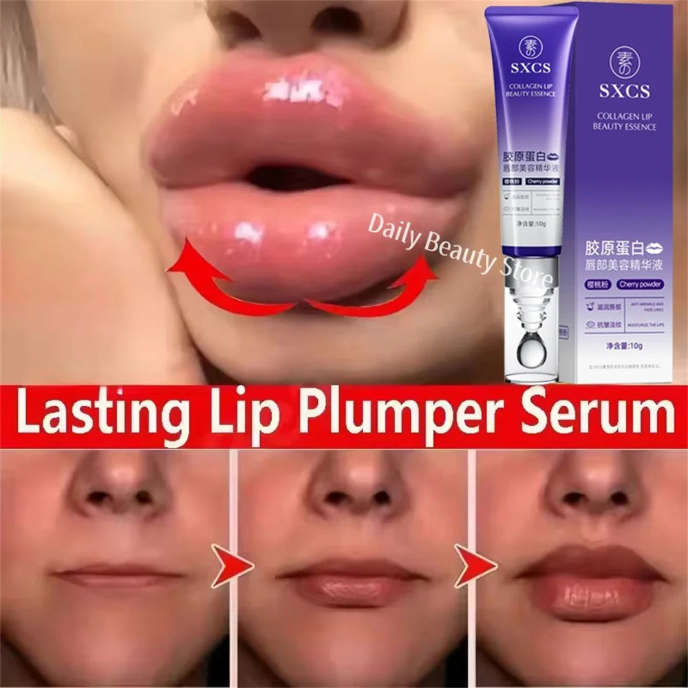 Instant Lip Plumping Essential Oil Nourishing Antiwrinkle Moisturising Sexy Lip Care Ultimate Plumping Lip Gloss Serum Cosmetics