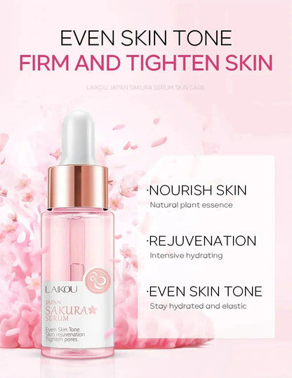 Japan Sakura Wrinkle Remover Face Serum Cream Anti-Aging Fade Fine Lines Lift Firming Vitamin C Whitening Rejuvenation Skin Care
