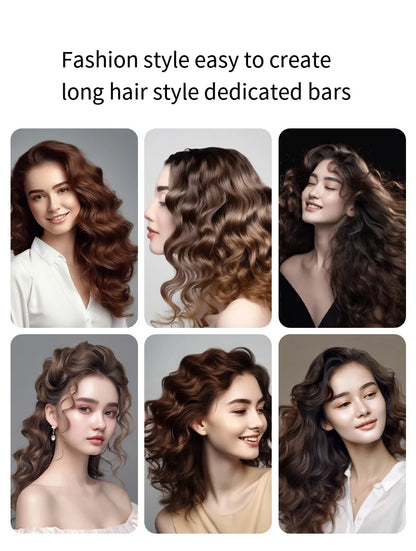6pcs Heatless Lengthened Hair Roller Stick Perm Tools Hollow Design Spiral Hair Curlers Magic Curls DIY Curly Hair Styling Kit