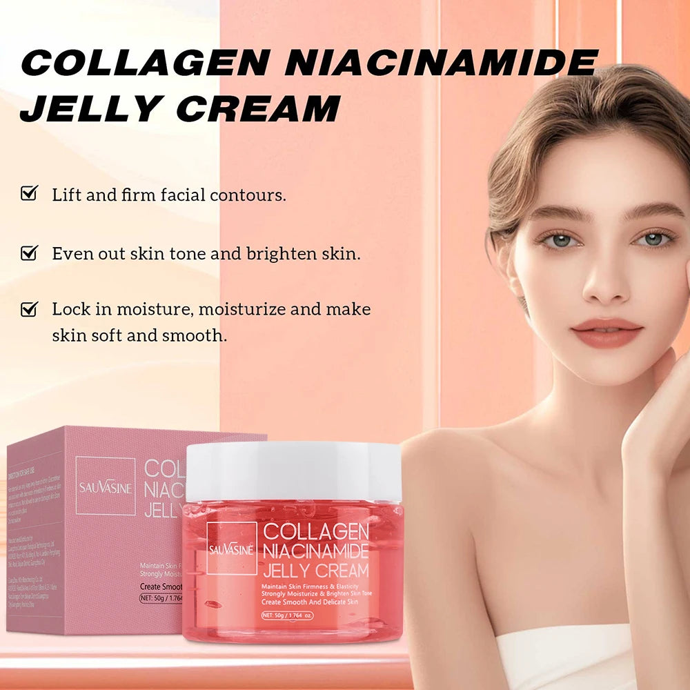 75ml Collagen Peel Off Face Mask With 50g Collagen Jelly Cream Hydrating Moisturizing Night Wrapping Mask Cream Korean Skincare
