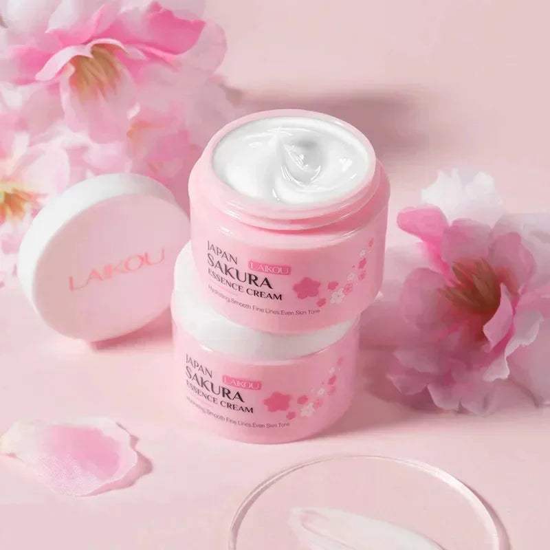Japan Sakura Wrinkle Remover Face Serum Cream Anti-Aging Fade Fine Lines Lift Firming Vitamin C Whitening Rejuvenation Skin Care