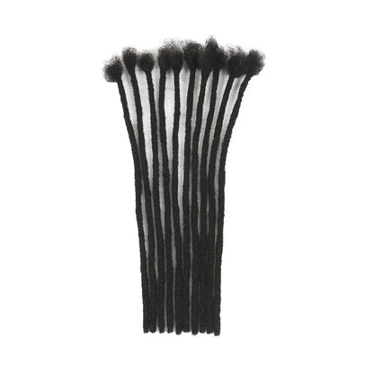 12 Inch 40 Strands 0.4cm Width 100% Human Hair Dreadlock Extensions Curly Ends Handmade Permanent loc Extensions Can Be Dyed