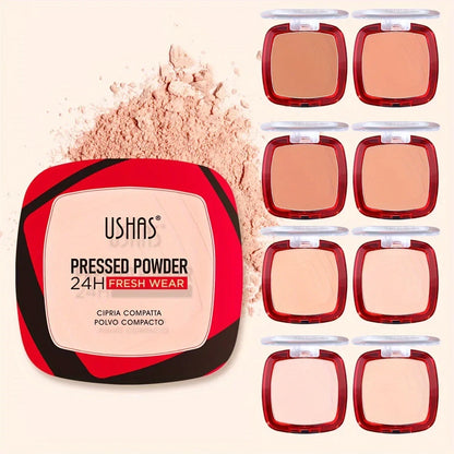USHAS Makeup Powder Compact Setting Concealing Long-Lasting Waterproof Moisturizing Non-Caking