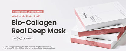 BIODANCE Bio-Collagen Real Deep Mask, Hydrating Overnight Hydrogel Mask, Pore Minimizing, Elasticity Improvement, 34g x4ea